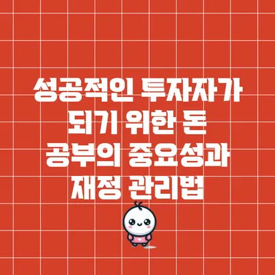 성공적인 투자자가 되기 위한 돈 공부의 중요성과 재정 관리법