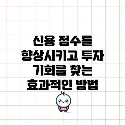 신용 점수를 향상시키고 투자 기회를 찾는 효과적인 방법