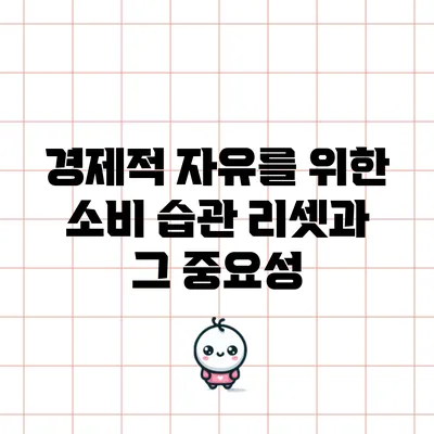 경제적 자유를 위한 소비 습관 리셋과 그 중요성