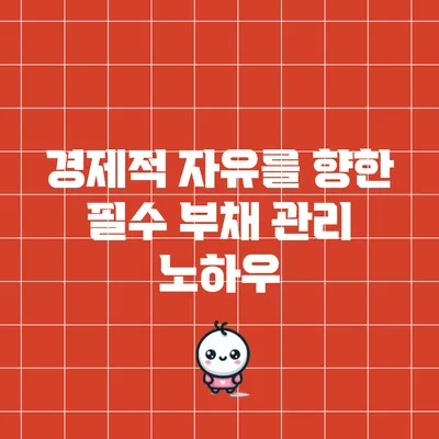 경제적 자유를 향한 필수 부채 관리 노하우