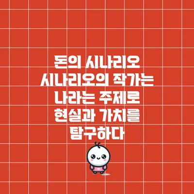 돈의 시나리오: 시나리오의 작가는 나라는 주제로 현실과 가치를 탐구하다