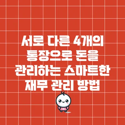 서로 다른 4개의 통장으로 돈을 관리하는 스마트한 재무 관리 방법