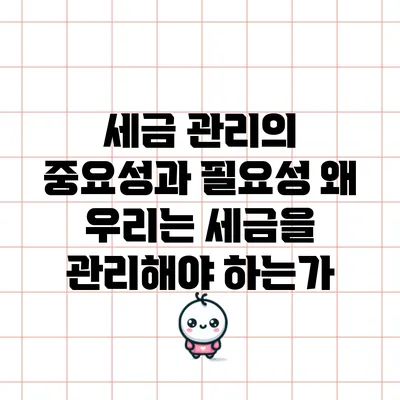 세금 관리의 중요성과 필요성: 왜 우리는 세금을 관리해야 하는가?