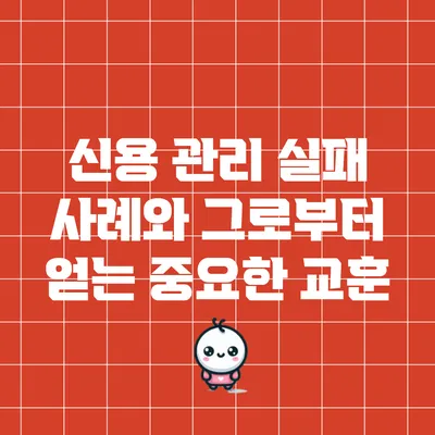 신용 관리 실패 사례와 그로부터 얻는 중요한 교훈