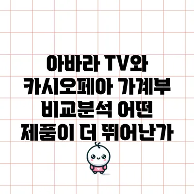 아바라 TV와 카시오페아 가계부 비교분석: 어떤 제품이 더 뛰어난가?