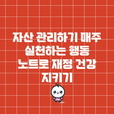 자산 관리하기: 매주 실천하는 행동 노트로 재정 건강 지키기