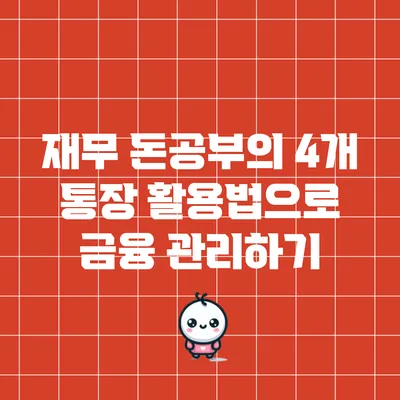 재무 돈공부의 4개 통장 활용법으로 금융 관리하기