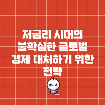 저금리 시대의 불확실한 글로벌 경제 대처하기 위한 전략