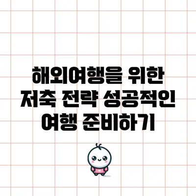 해외여행을 위한 저축 전략: 성공적인 여행 준비하기