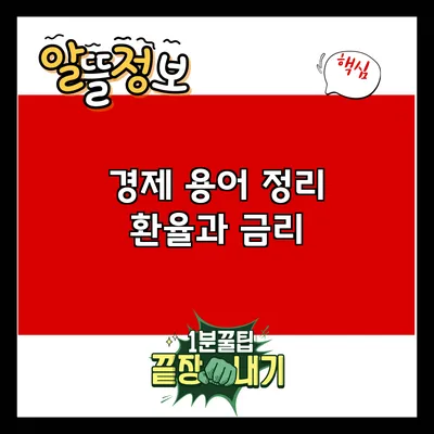 경제 용어 정리: 환율과 금리