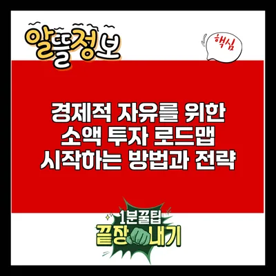 경제적 자유를 위한 소액 투자 로드맵: 시작하는 방법과 전략