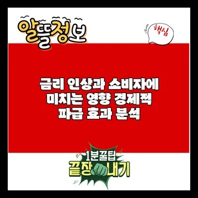 금리 인상과 소비자에 미치는 영향: 경제적 파급 효과 분석