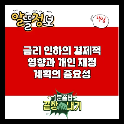 금리 인하의 경제적 영향과 개인 재정 계획의 중요성