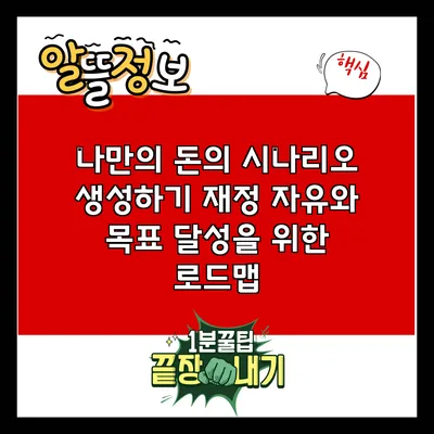 나만의 돈의 시나리오 생성하기: 재정 자유와 목표 달성을 위한 로드맵