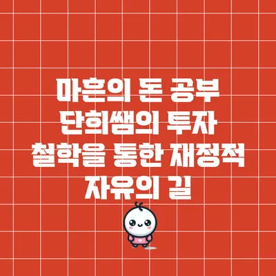 마흔의 돈 공부: 단희쌤의 투자 철학을 통한 재정적 자유의 길