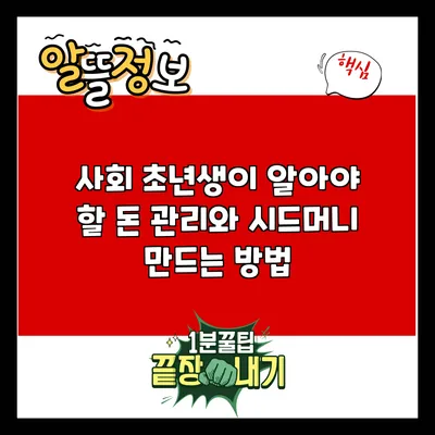 사회 초년생이 알아야 할 돈 관리와 시드머니 만드는 방법