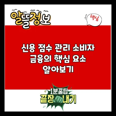 신용 점수 관리: 소비자 금융의 핵심 요소 알아보기