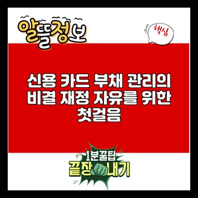 신용 카드 부채 관리의 비결: 재정 자유를 위한 첫걸음