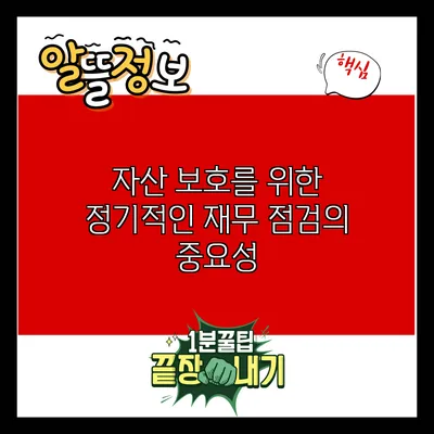 자산 보호를 위한 정기적인 재무 점검의 중요성