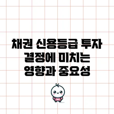 채권 신용등급: 투자 결정에 미치는 영향과 중요성