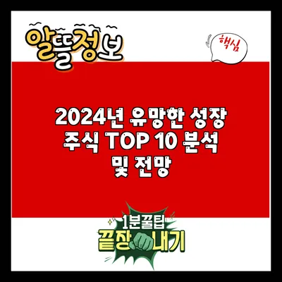 2024년 유망한 성장 주식 TOP 10 분석 및 전망