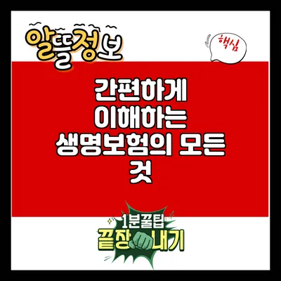 간편하게 이해하는 생명보험의 모든 것