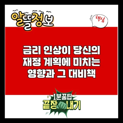 금리 인상이 당신의 재정 계획에 미치는 영향과 그 대비책