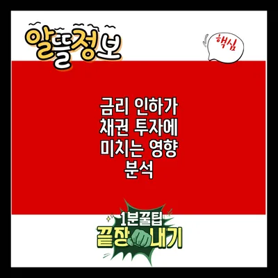 금리 인하가 채권 투자에 미치는 영향 분석