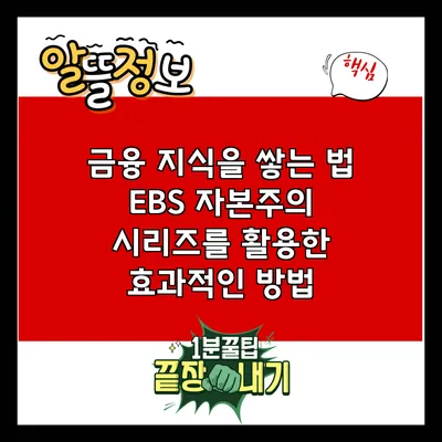 금융 지식을 쌓는 법: EBS 자본주의 시리즈를 활용한 효과적인 방법