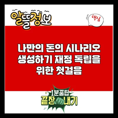 나만의 돈의 시나리오 생성하기: 재정 독립을 위한 첫걸음