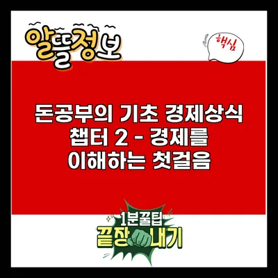 돈공부의 기초: 경제상식 챕터 2 - 경제를 이해하는 첫걸음