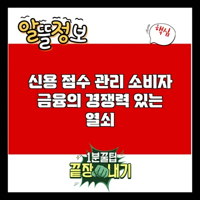 신용 점수 관리: 소비자 금융의 경쟁력 있는 열쇠