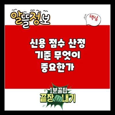 신용 점수 산정 기준: 무엇이 중요한가?