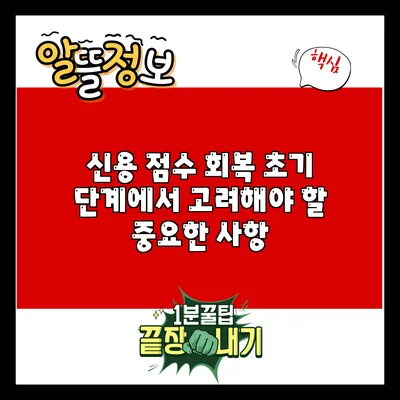 신용 점수 회복: 초기 단계에서 고려해야 할 중요한 사항