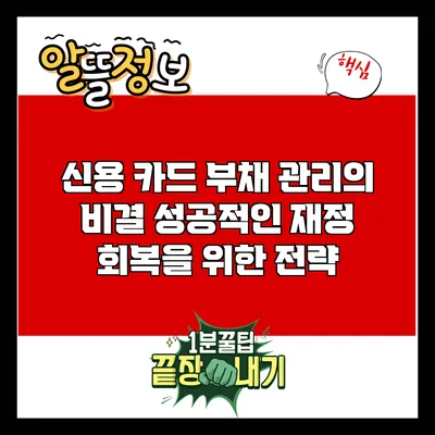 신용 카드 부채 관리의 비결: 성공적인 재정 회복을 위한 전략